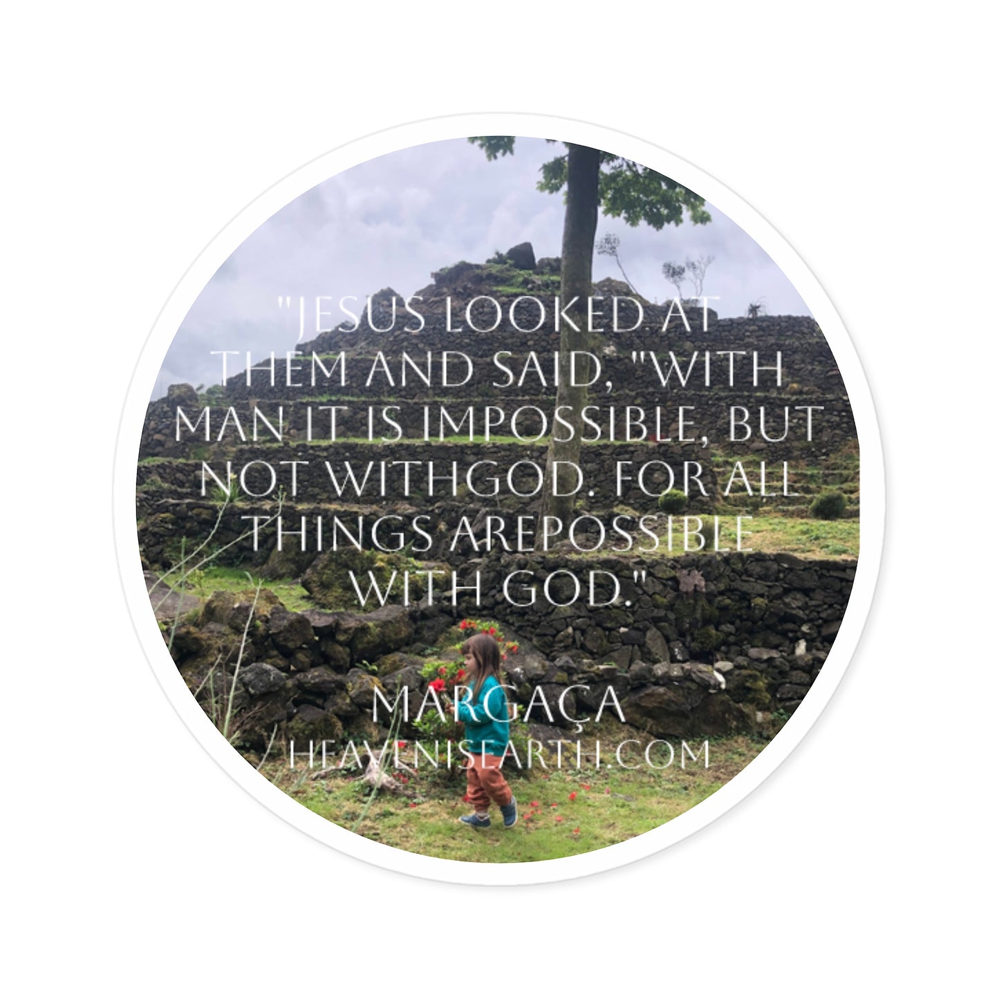 Motivational Sticker - All Things Are Possible with God